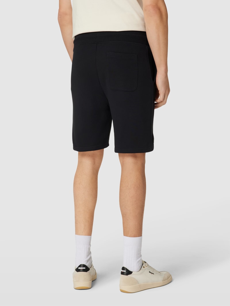 Sweatshorts mit Label-Stitching in schwarz