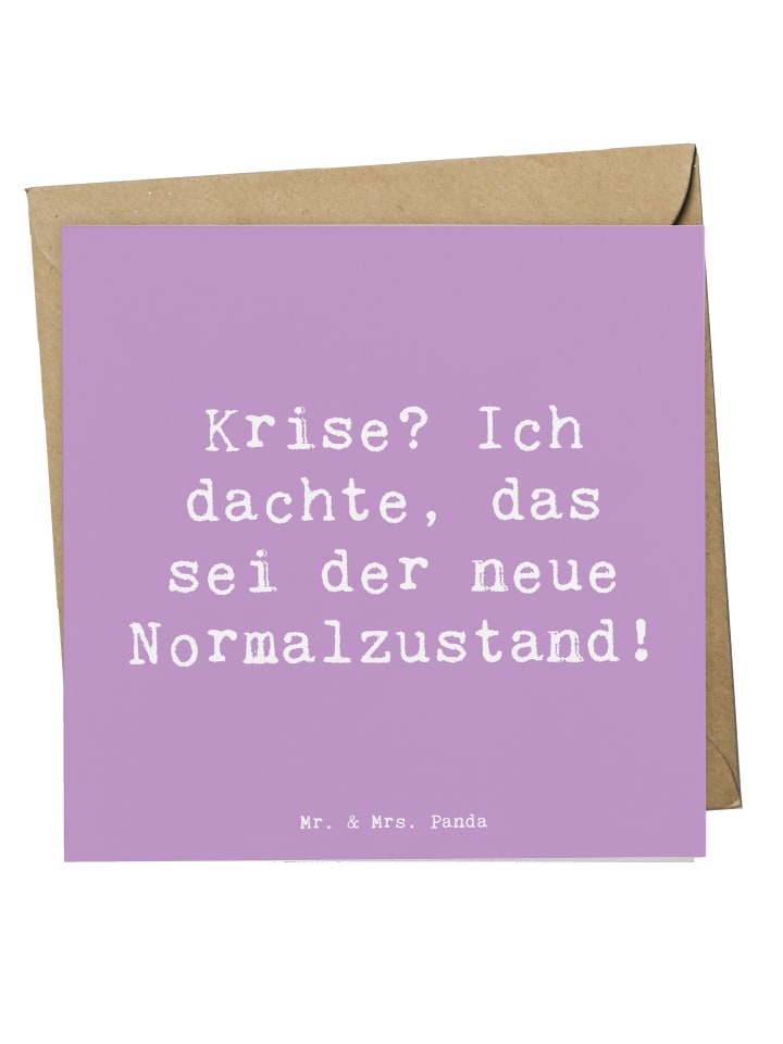 Mr. & Mrs. Panda Deluxe Karte Spruch Gelassenheit in Krisen mit ... in Lavendeltraum günstig kaufen onesize