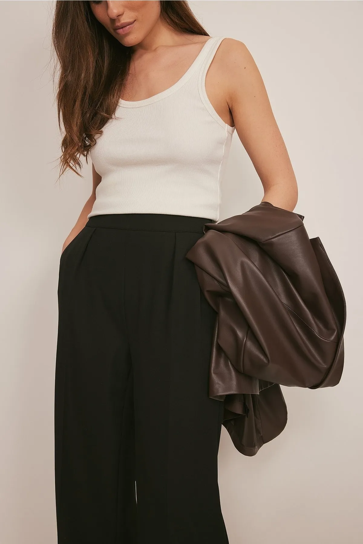 NA-KD  Anzughose mit hoher Taille und weitem Bein