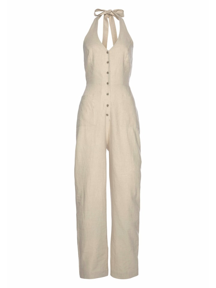 LASCANA Neckholder-Overall in sand günstig kaufen