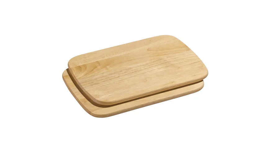 ZASSENHAUS Frühstücksbretter aus Gummibaumholz 2er Set