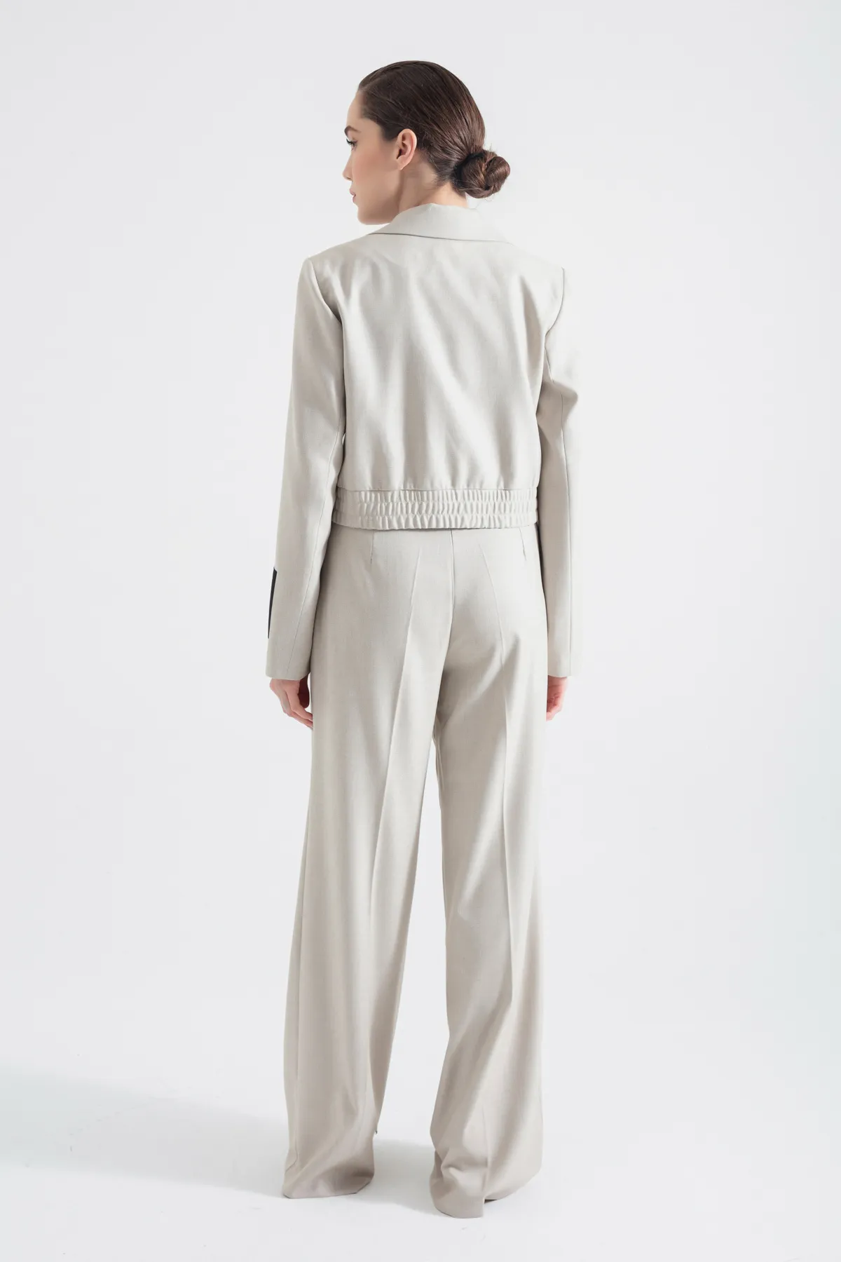 Lafaba  Beiges Jacken-Hosen-Set für Damen