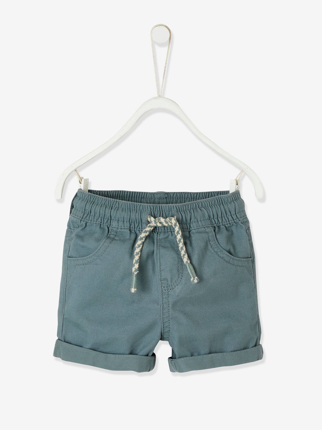 Short sergé taille élastiquée bébé garçon camel