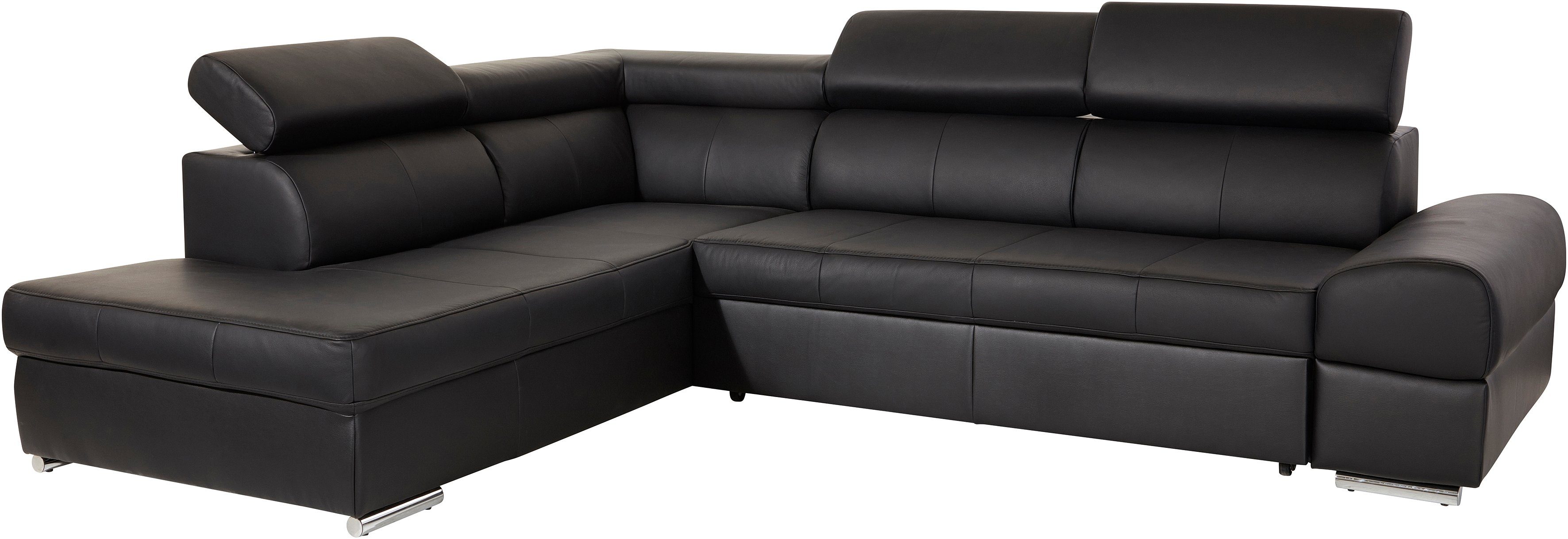 sit&more Ecksofa Broadway, mit verstellbaren Kopfteilen, wahlweise mit Bettfunktion