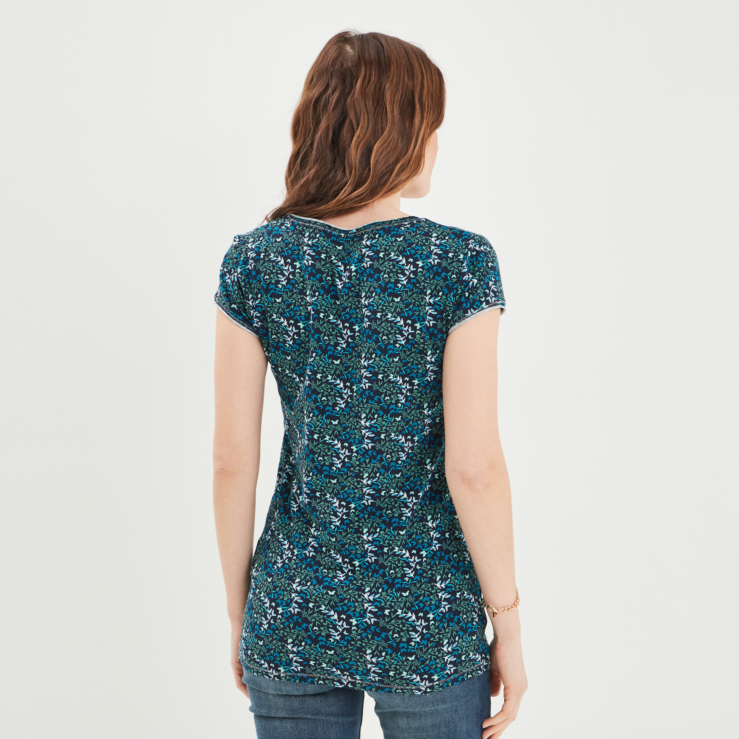 T-shirt manches courtes bleu marine femme | La Halle