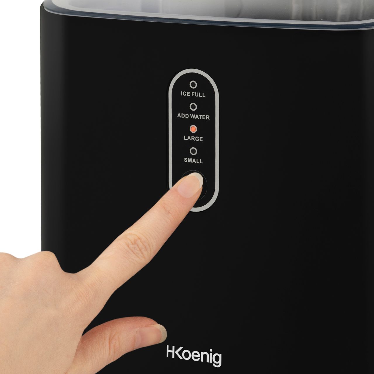 H.Koenig KUB14 Eiswürfelbereiter, 12kg in 24h, 2 Eiswürfelgrößen, Automatisch, Elektrisch