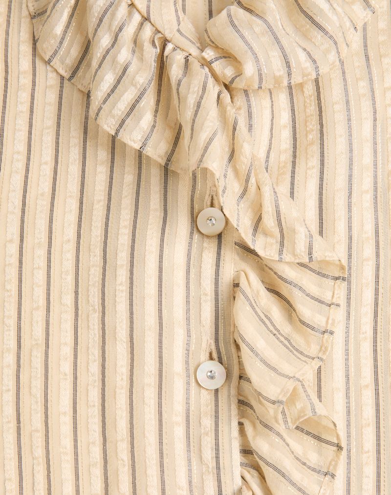 Lamé seersucker shirt