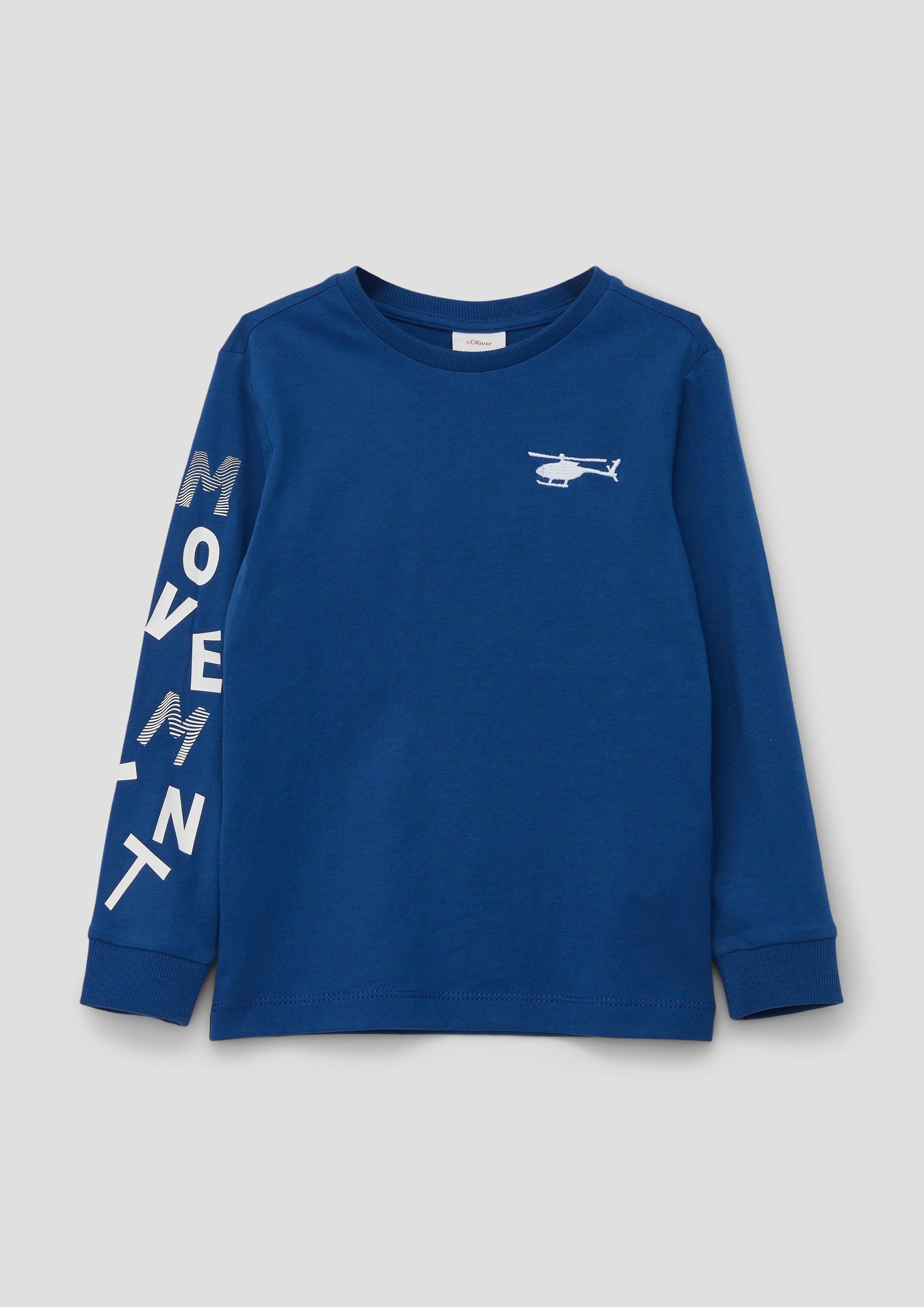 Longsleeve mit gummiertem Print  2134228-5490