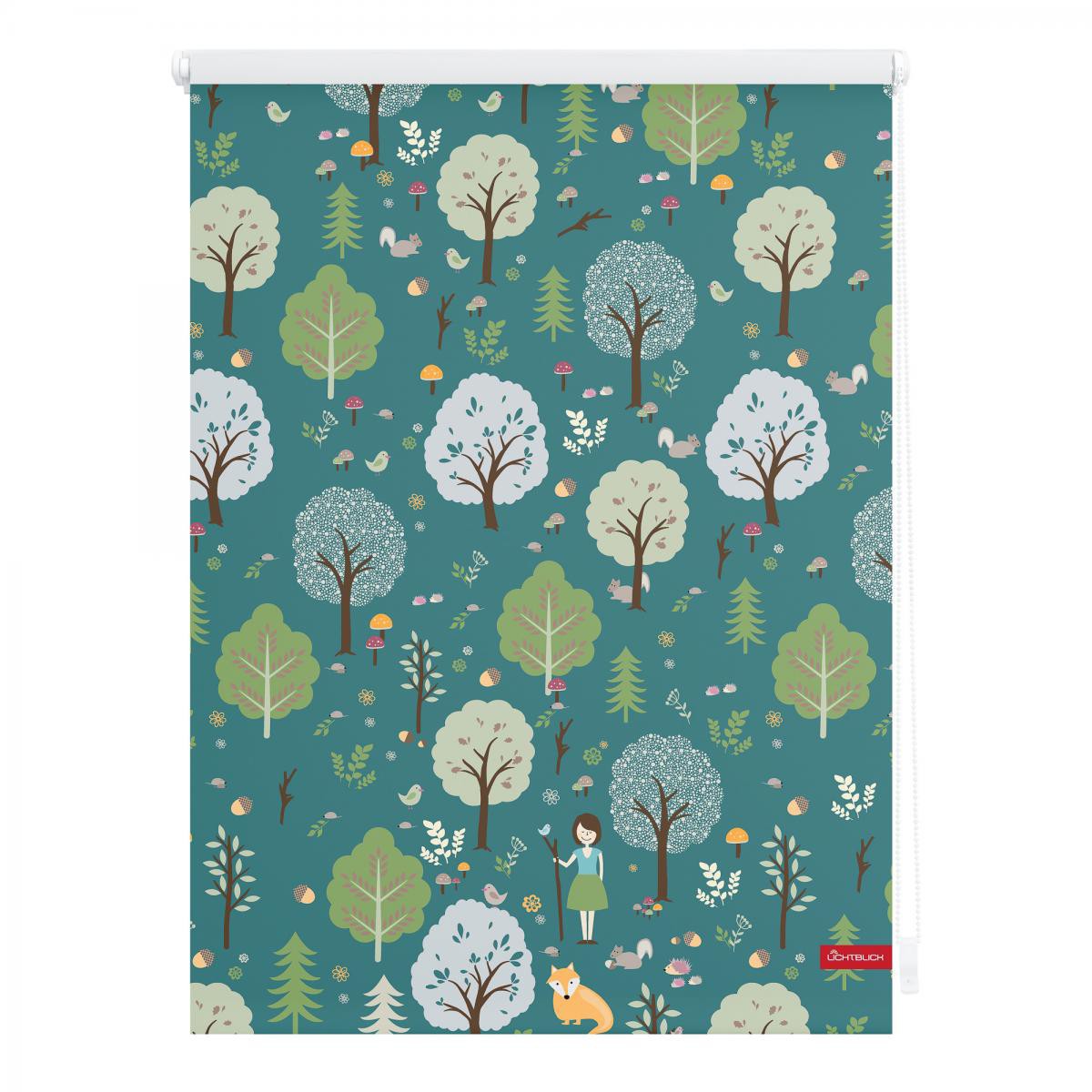 Lichtblick Rollo Klemmfix, ohne Bohren, blickdicht, Leni - Grün, 45 x 150 cm (B x L)