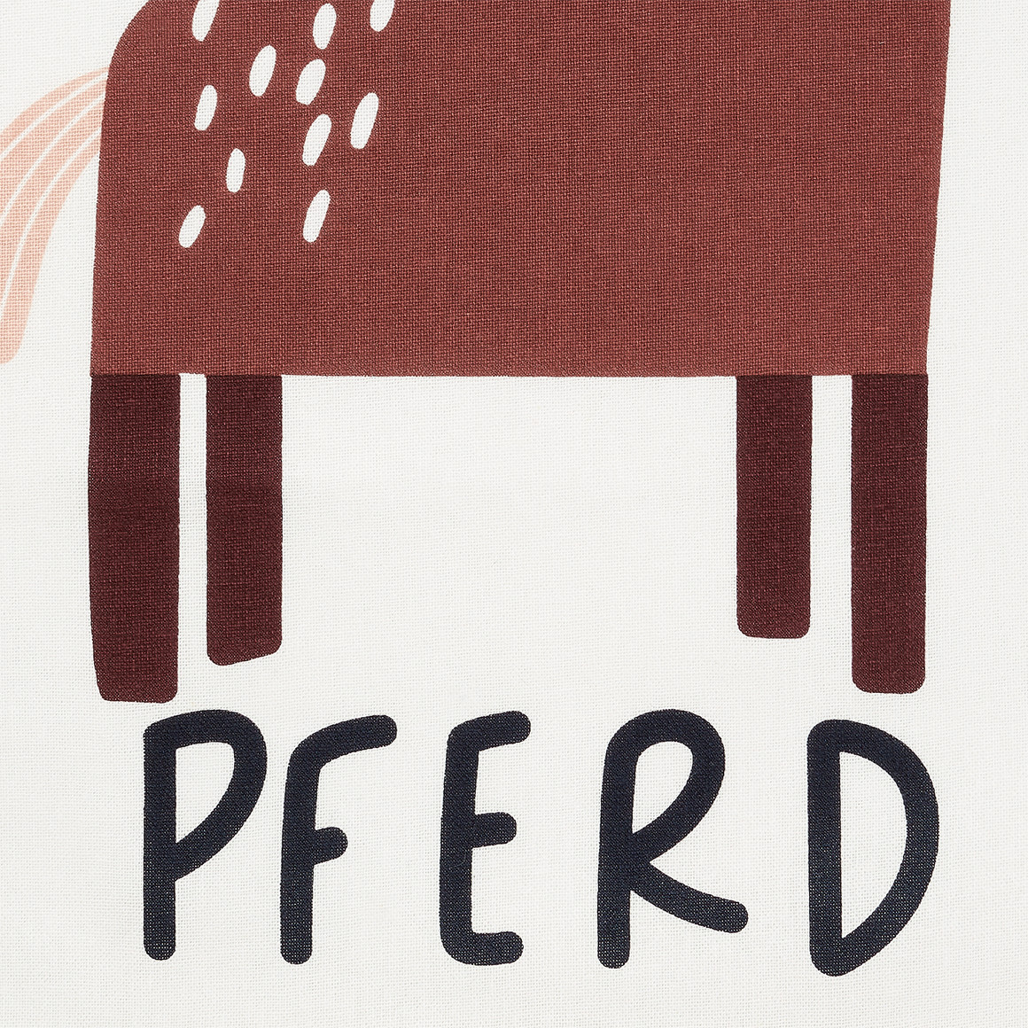 Kissenhülle mit Pferd-Print