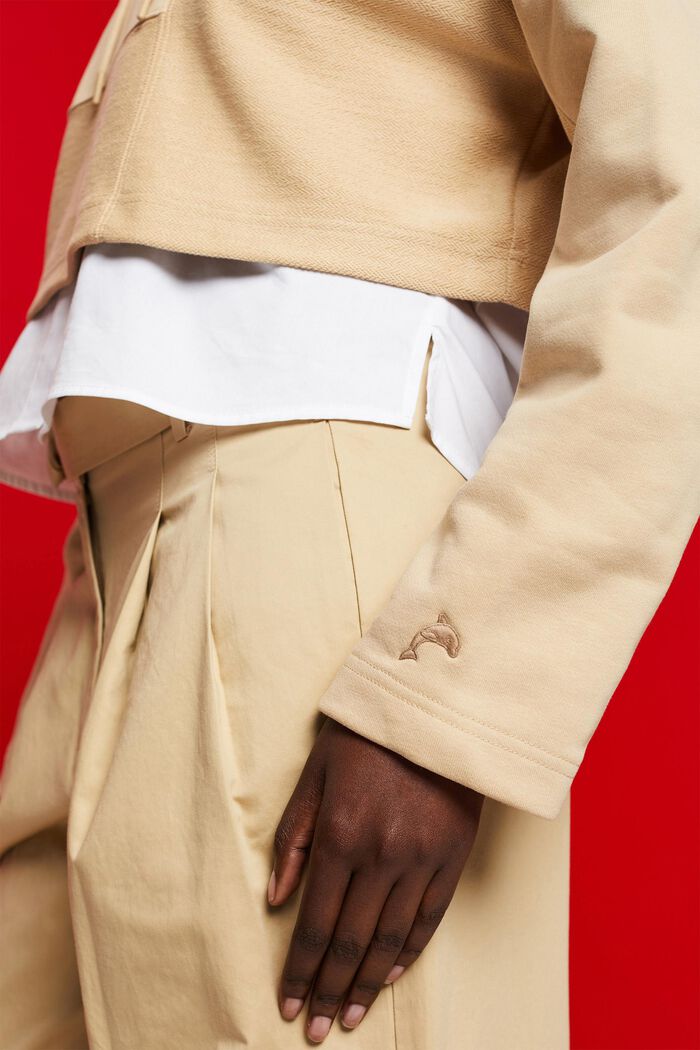 Cropped-Hoodie in Patchworkoptik