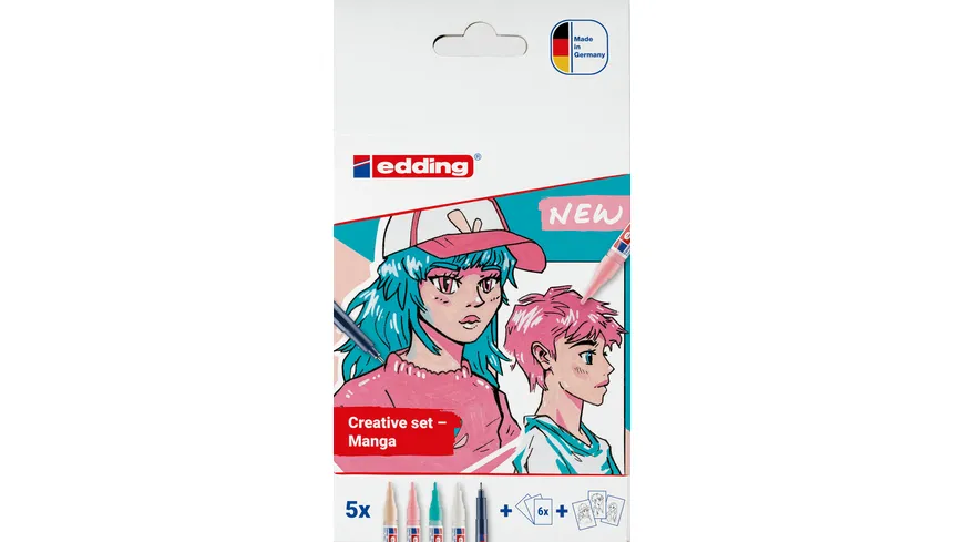edding 5300-1800 Acrylmarker fein 5er Set Manga