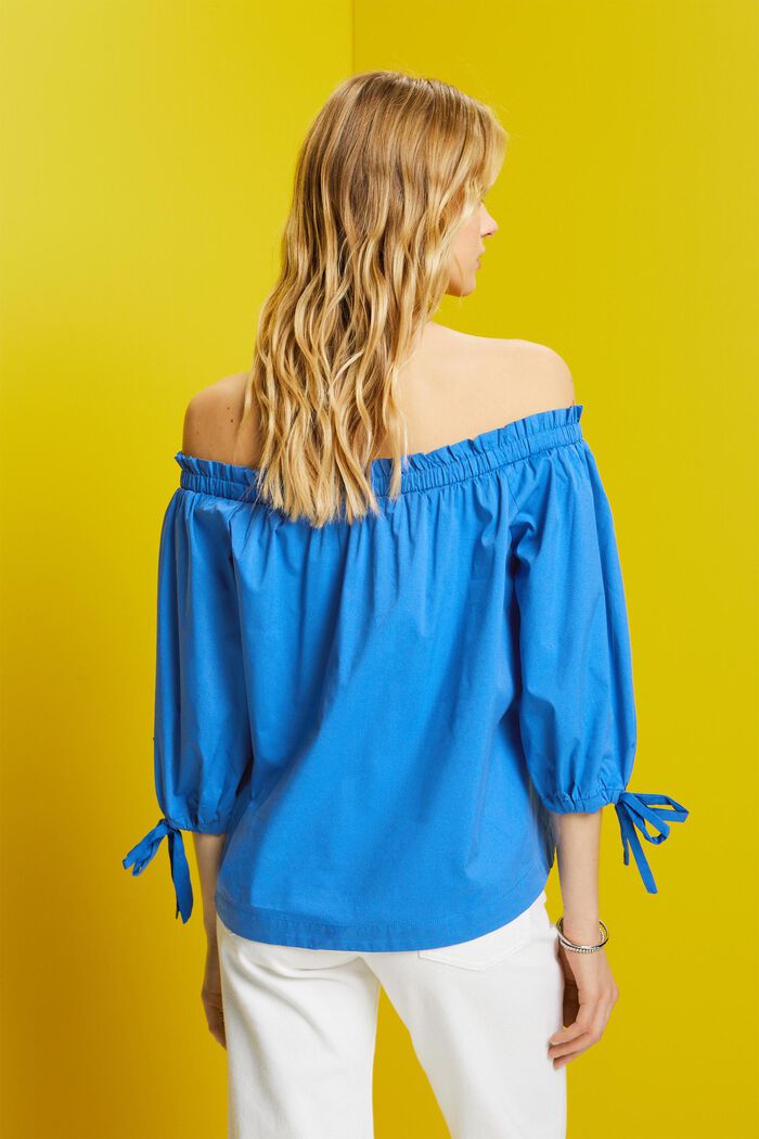 Off-Shoulder-Bluse aus Popeline