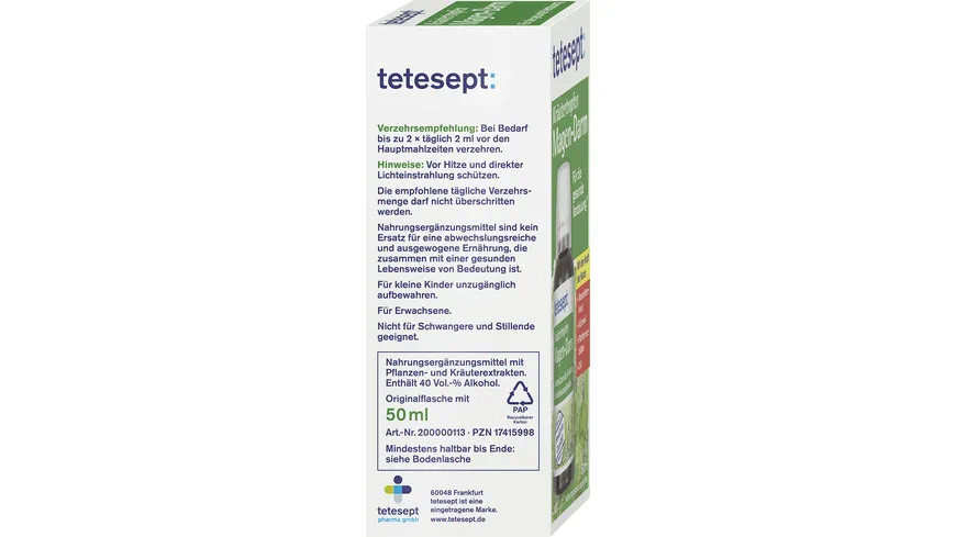 tetesept Kräutertropfen Magen-Darm 50 ml