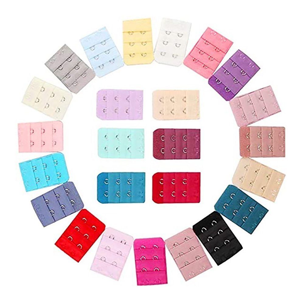 EBUY BH-Verlängerung 25er-Pack BH-Verlängerungsträger mit 2 Haken und 3 Reihen für Damen (25 St)