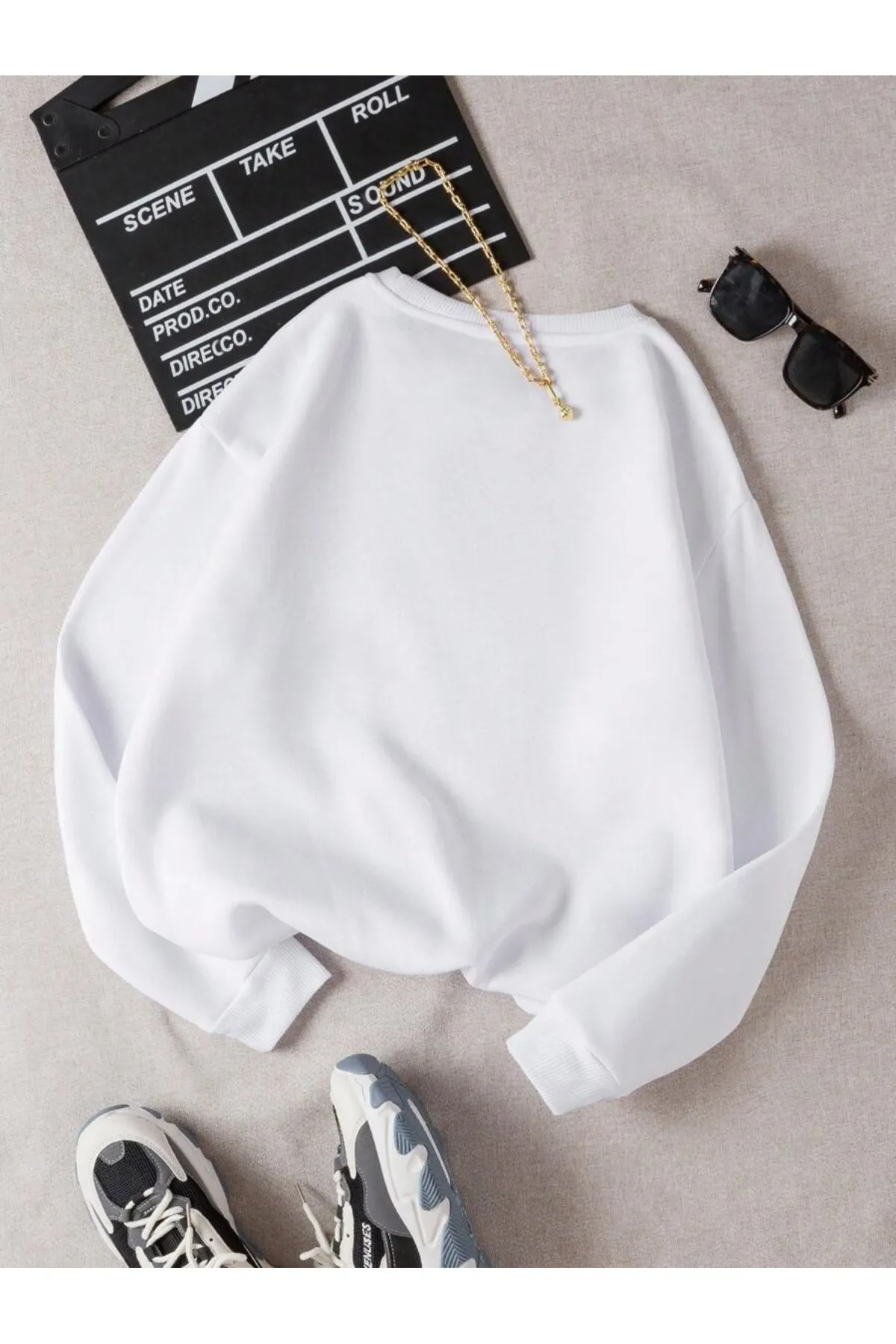 MOONBULL  Sweatshirt - Weiß - Regular Fit