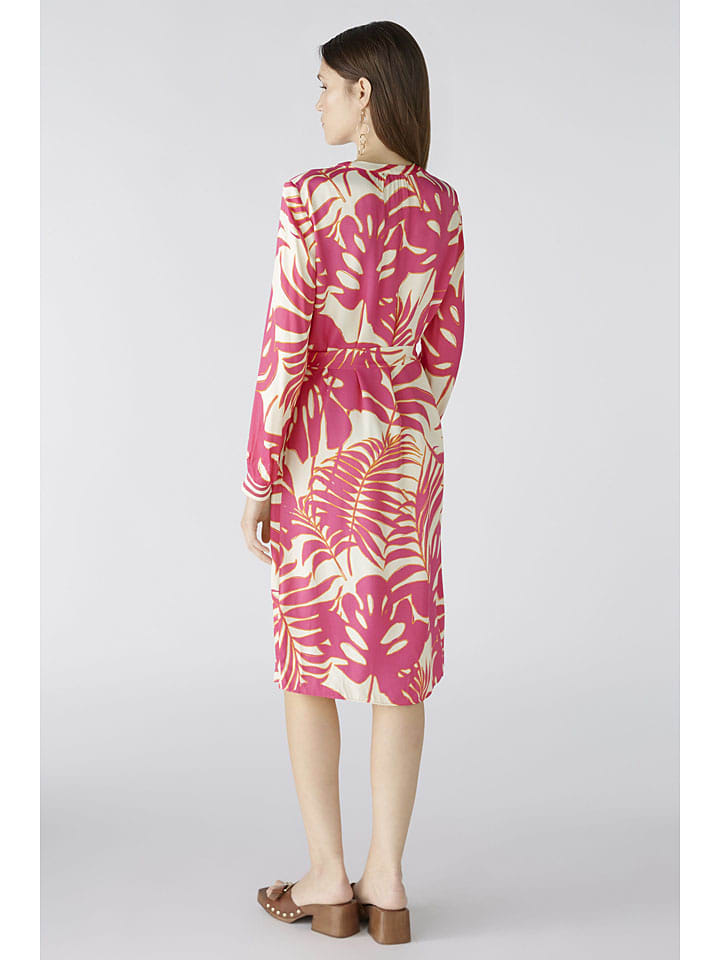 Oui Kleid in Pink/ Creme günstig kaufen