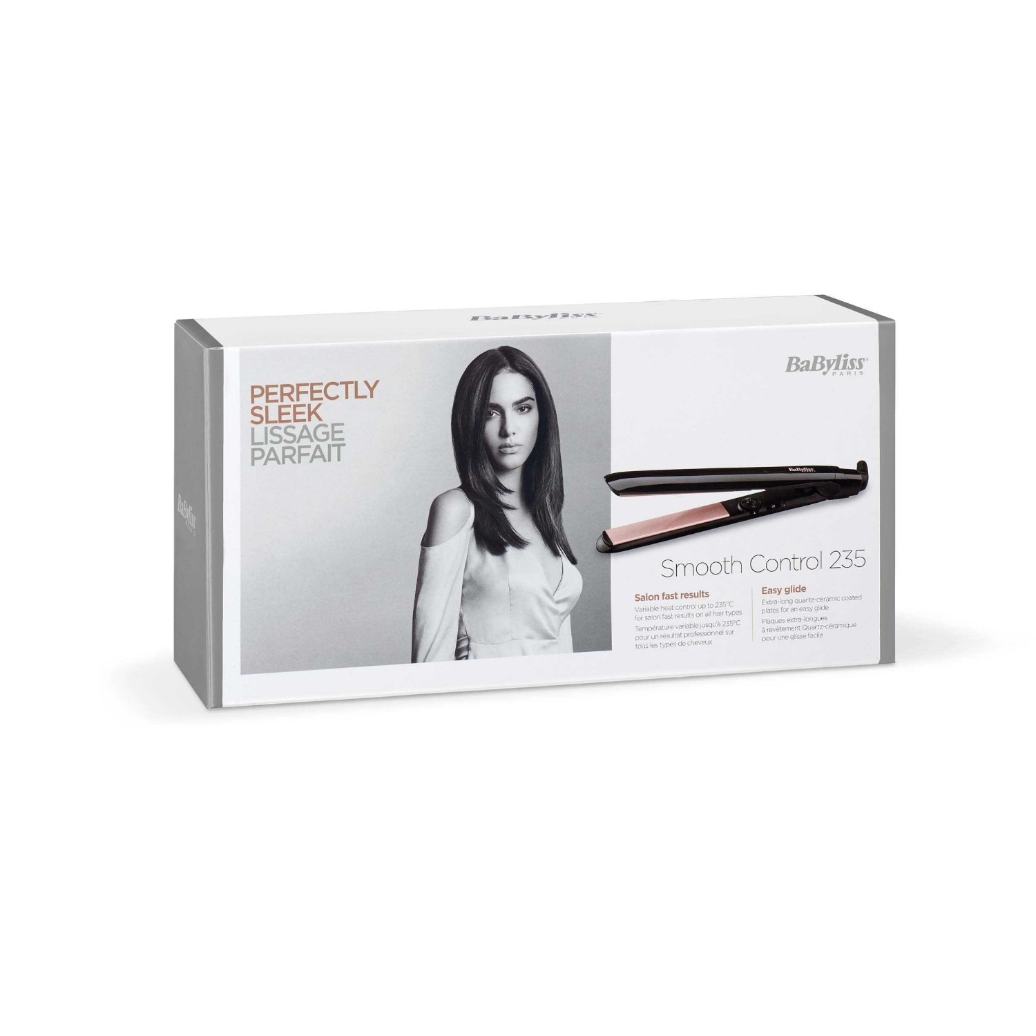 Prostownica do włosów BaByliss ST598E - Jasny brąz 235 z nanokwarcem i ceramiką