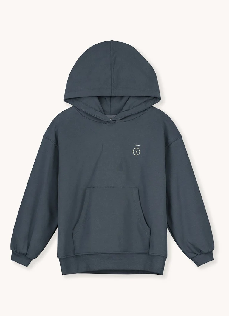 Moletom com capuz Gray Label em algodão orgânico com bolsos laterais