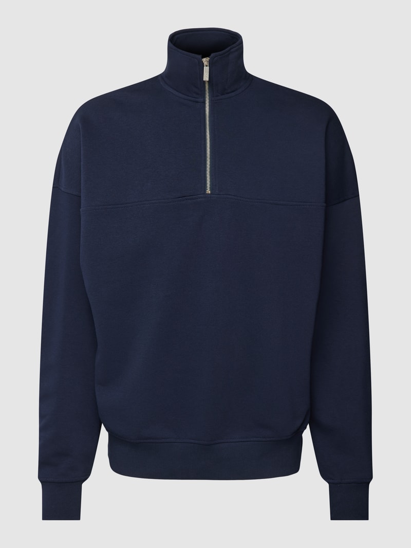 Sweatshirt mit Stehkragen in marineblau