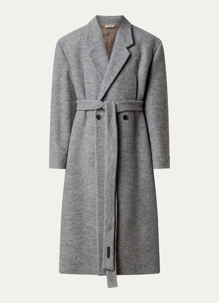 Fear of God Zweireihiger Mantel aus Schurwolle mit Bindegürtel