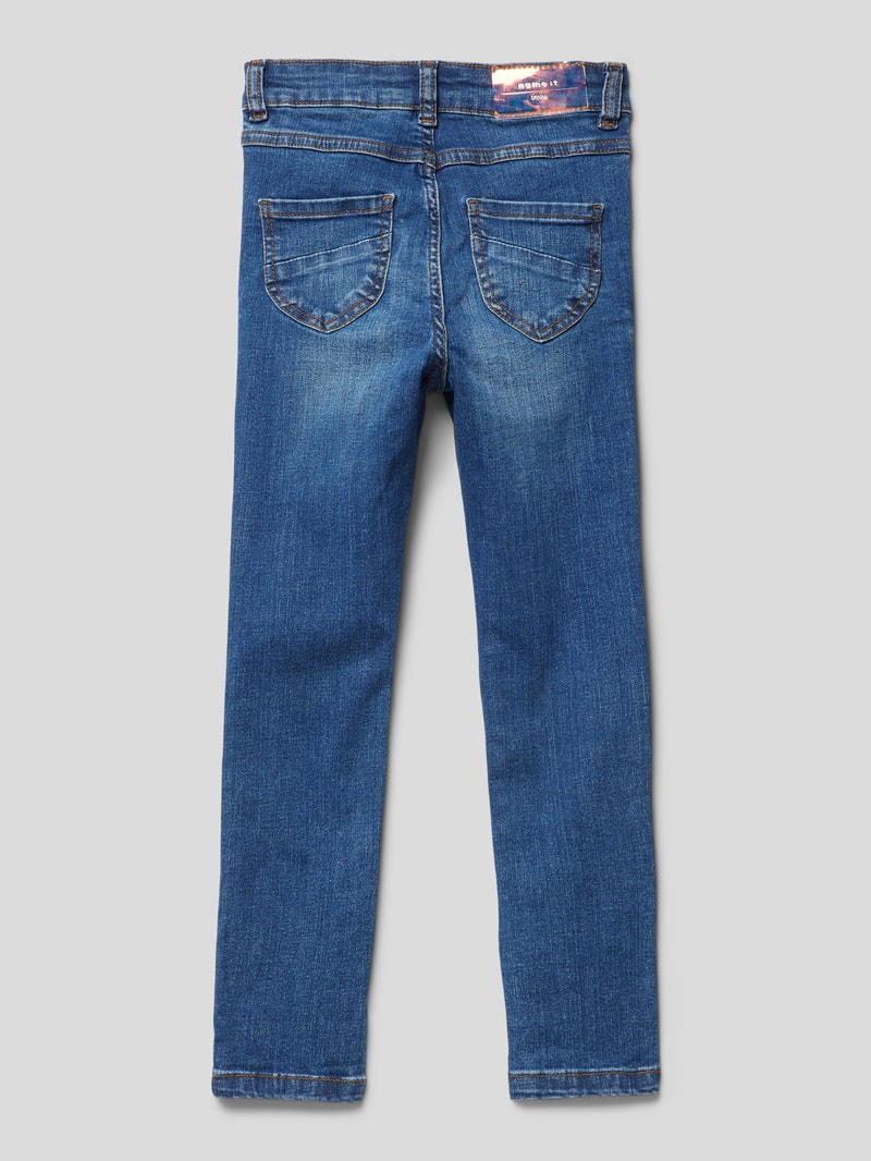 Jeans mit Eingrifftaschen Modell 'POLLY' in dunkelblau