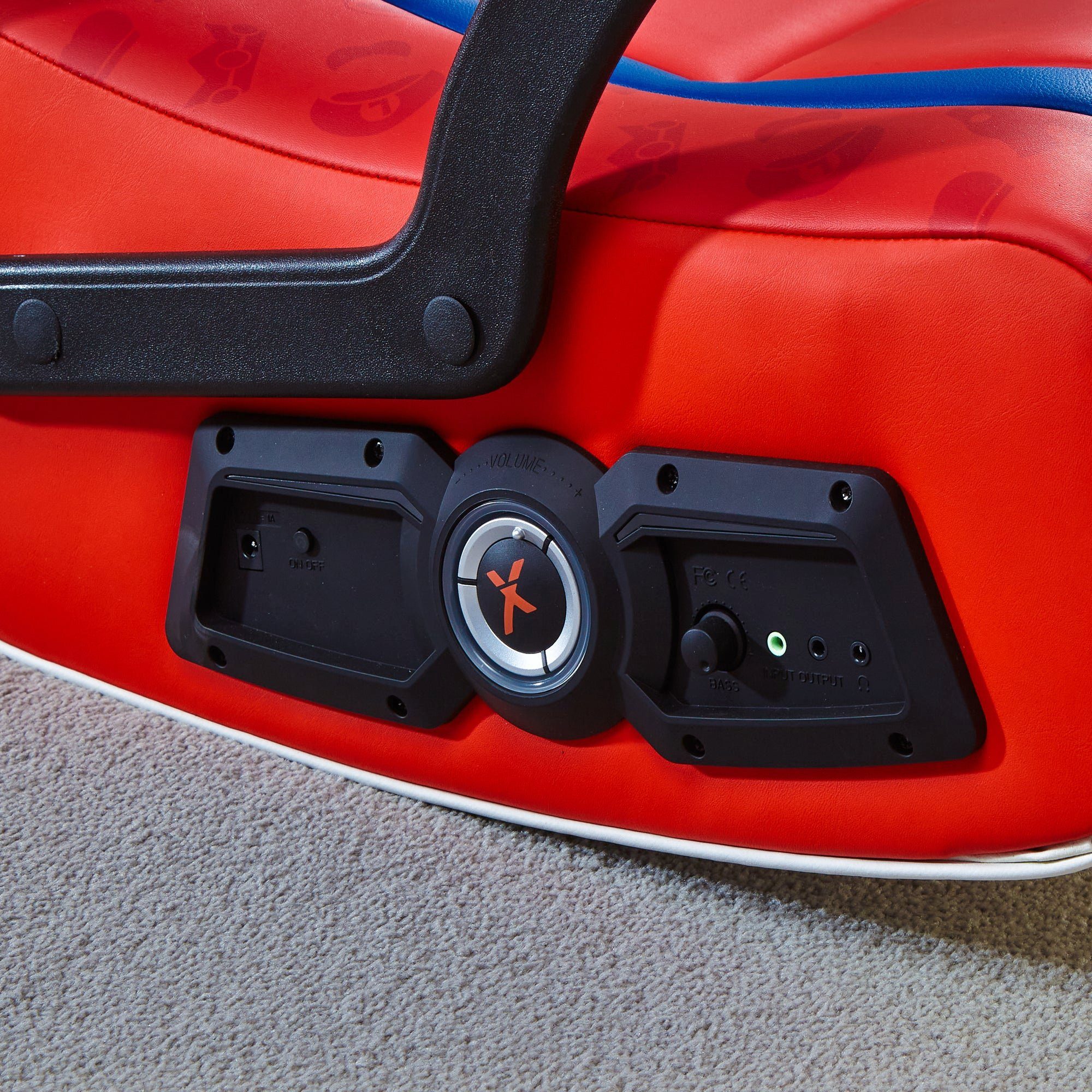 X Rocker Kindersessel Nintendo Super Mario Dual Floor Rocker Bodensessel mit 2.1 Soundsystem, für Kinder