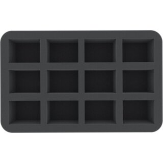 Feldherr 40 mm Half-Size Schaumstoffeinlage mit 12 Fächern