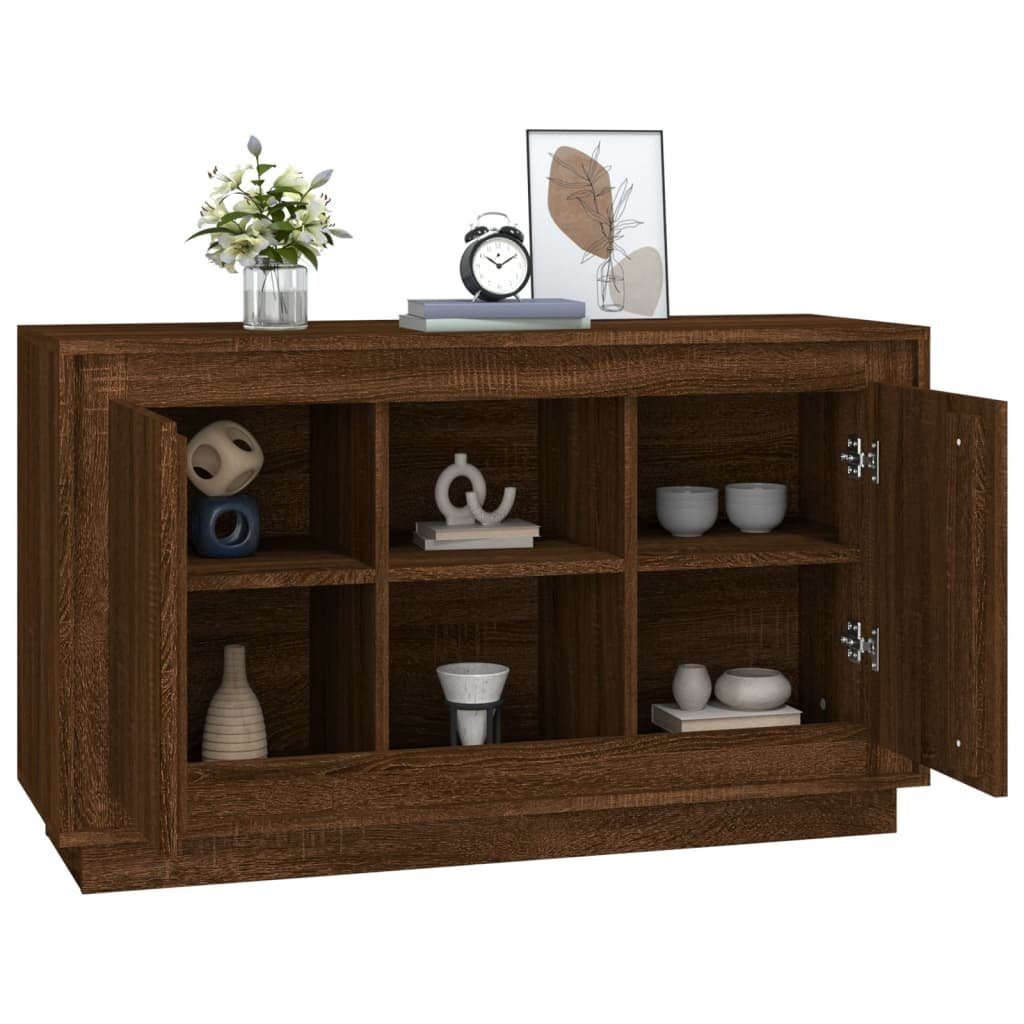 vidaXL Sideboard Sideboard Braun Eichen-Optik 102x35x60 cm Holzwerkstoff (1 St)