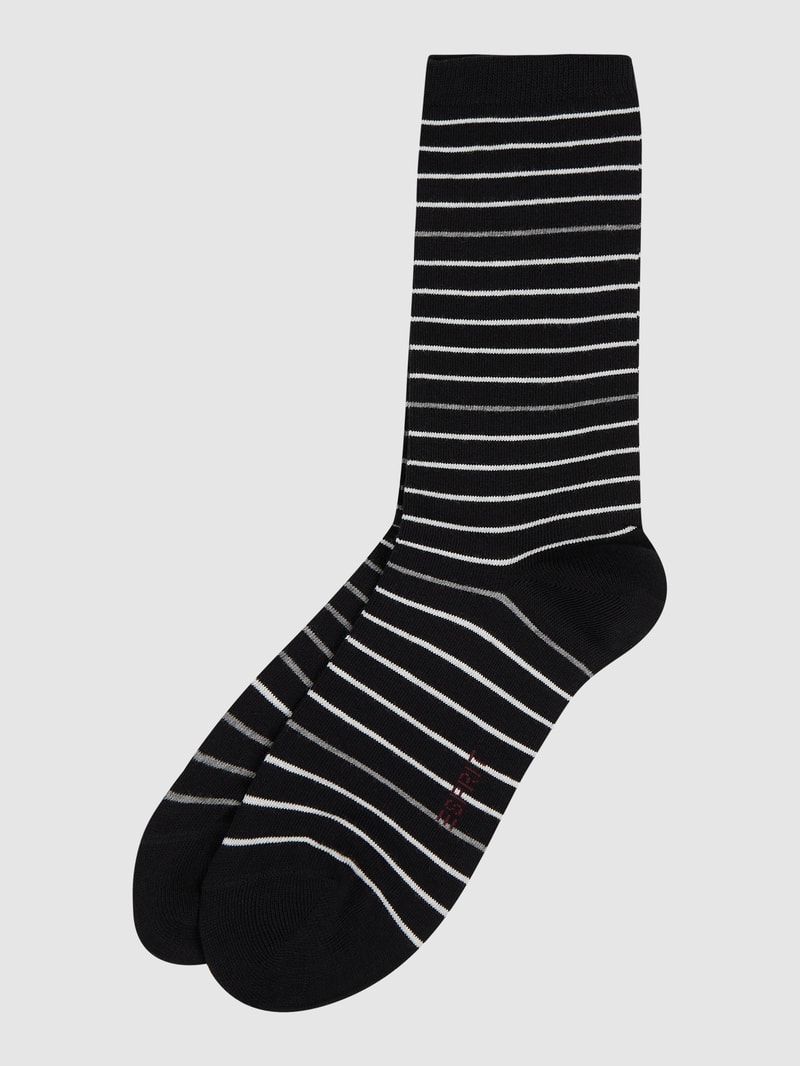 Socken mit Stretch-Anteil im 2er-Pack in schwarz
