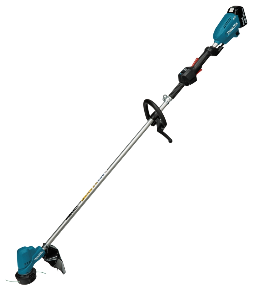 Coupe-bordures sans fil Makita DUR190LZX9 18 V avec poignée en D et tête de coupe à remplissage rapide (batteries et chargeur non inclus).