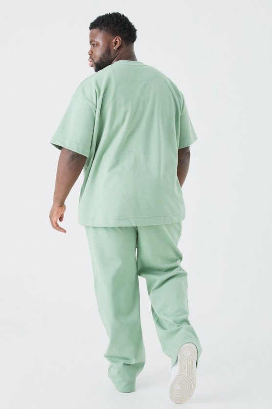 Plus Oversize T-Shirt & lockere Jogginghose