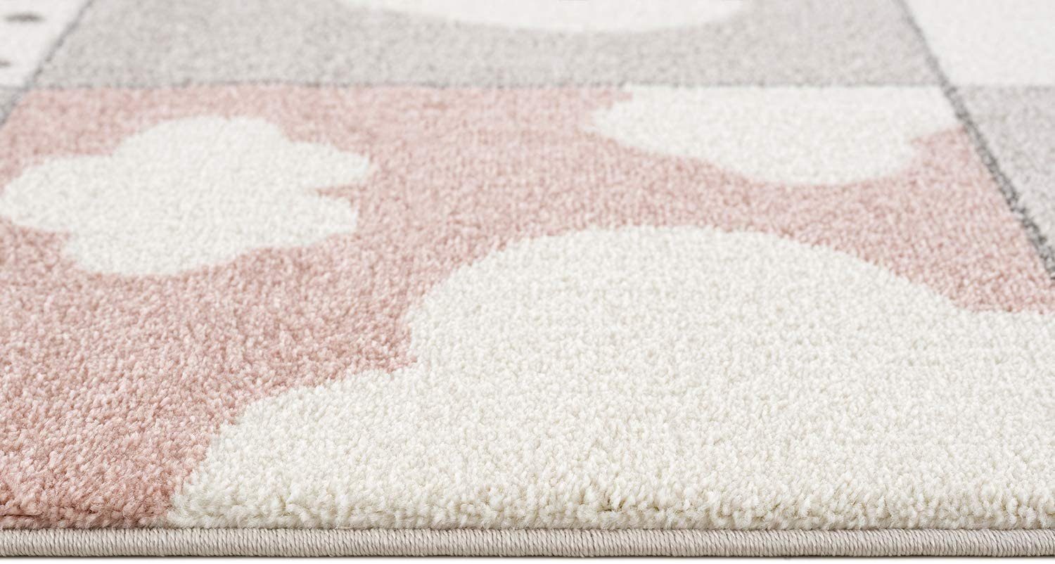 Kinderteppich Patchwork, Jimri, Läufer, Kurzflor, Kinderzimmer Teppich