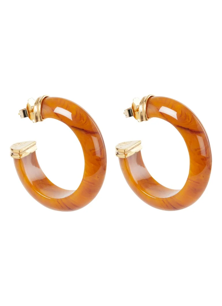 Σκουλαρίκια Gas Bijoux με επιχρυσωμένο σκελετό Abalone