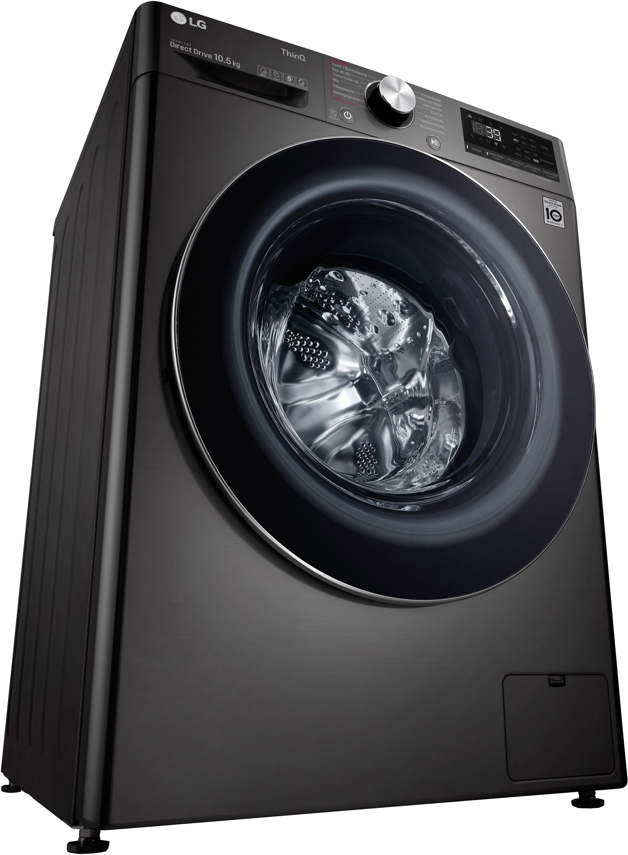 LG Waschmaschine F6WV710P2S, 10,5 kg, 1600 U/min, TurboWash® - Waschen in nur 39 Minuten