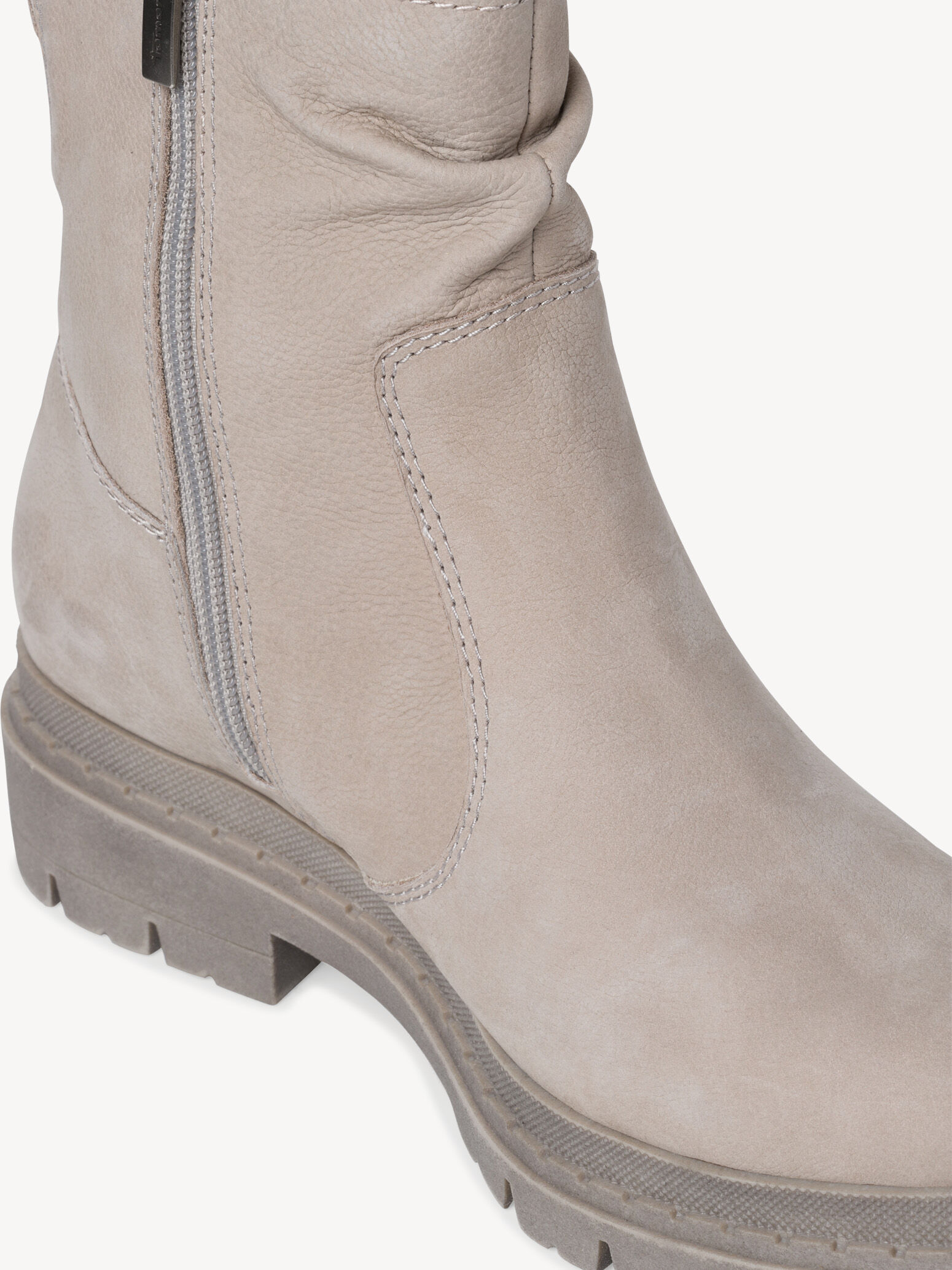 Bottine en cuir - gris