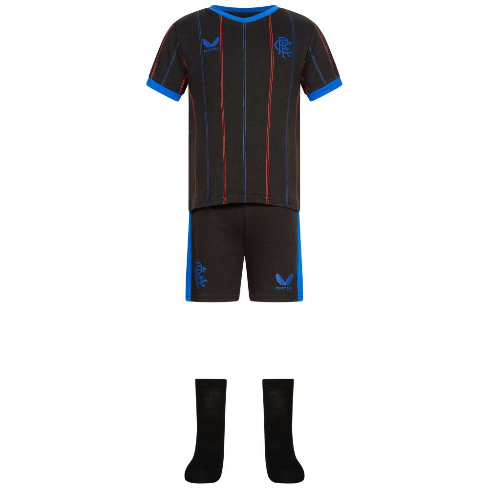 Glasgow Rangers FC CASTORE Baby / Kleinkind Trikot Set RAN2209-BLACK