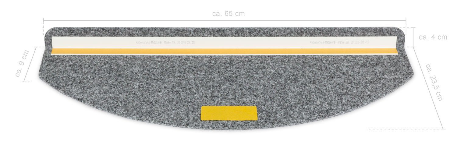 Stufenmatte Stufenmatten Zerbst Halbrund Rechteckig im 15er SparSet, Metzker®, Halbrund, Höhe: 4 mm, 15 Stück im Set - Hellgrau