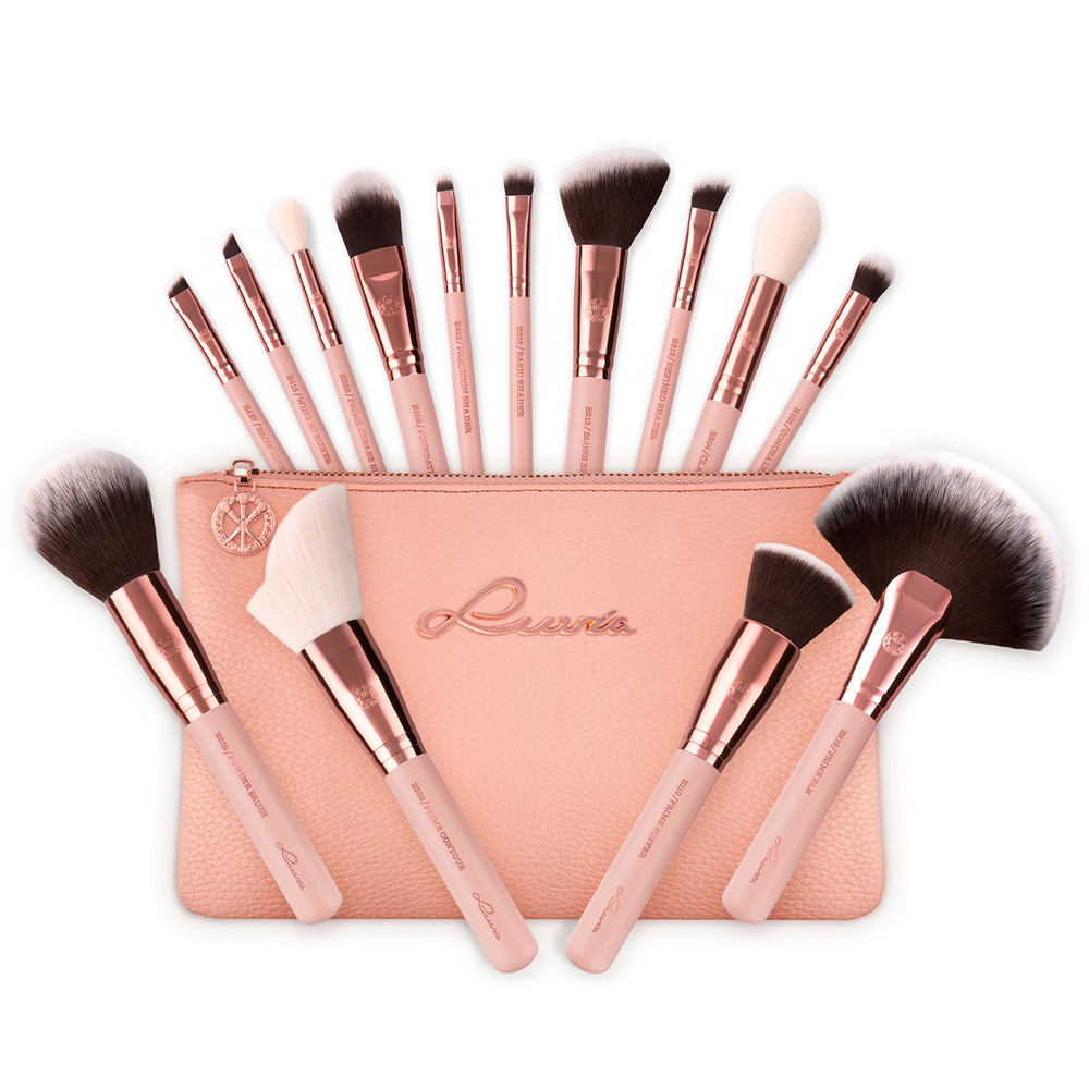 luvia Essential Brushes - Rose Golden Vintage Coffret de Pinceaux Visage et Yeux