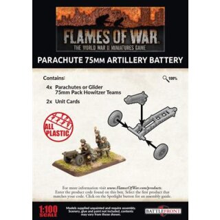 Parachute 75mm Artillery Battery  (x4 Plastic)