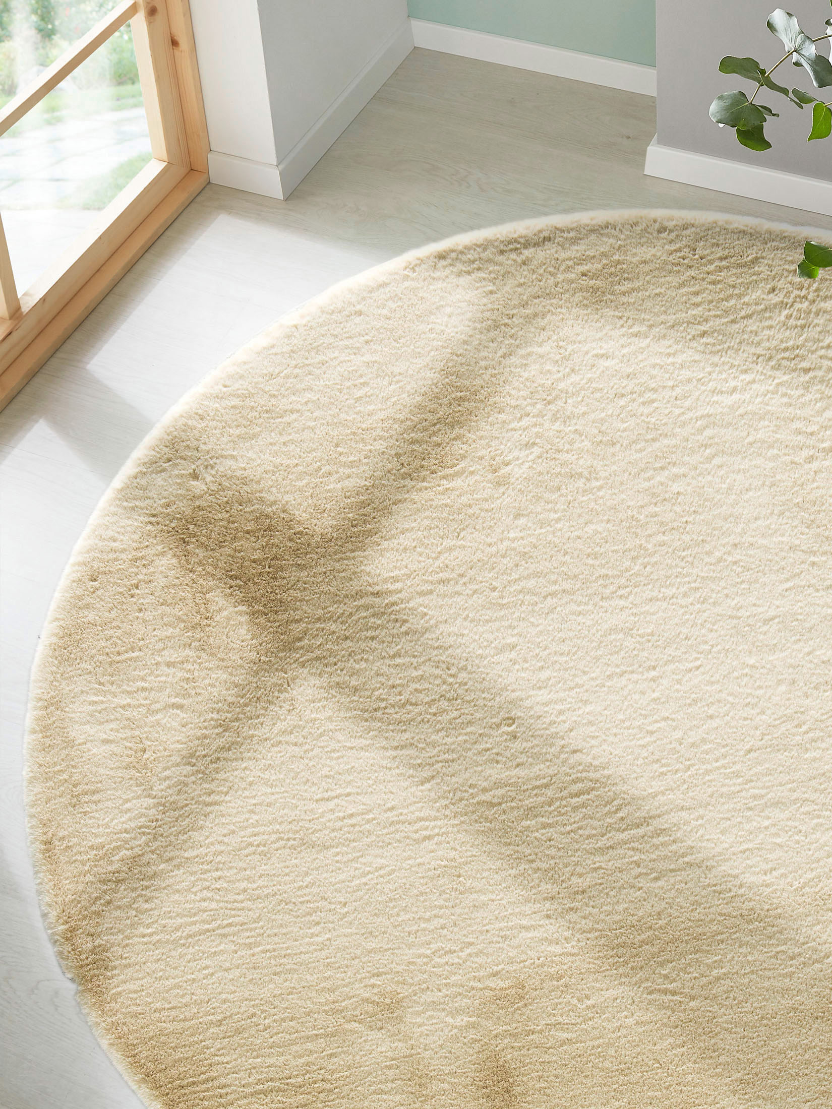 Ranua Kunstfell-Teppich, Creme