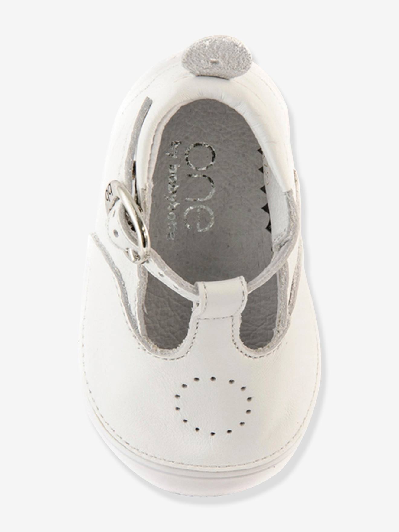 Bottillons salomés cuir bébé fille Zia Babybotte® blanc