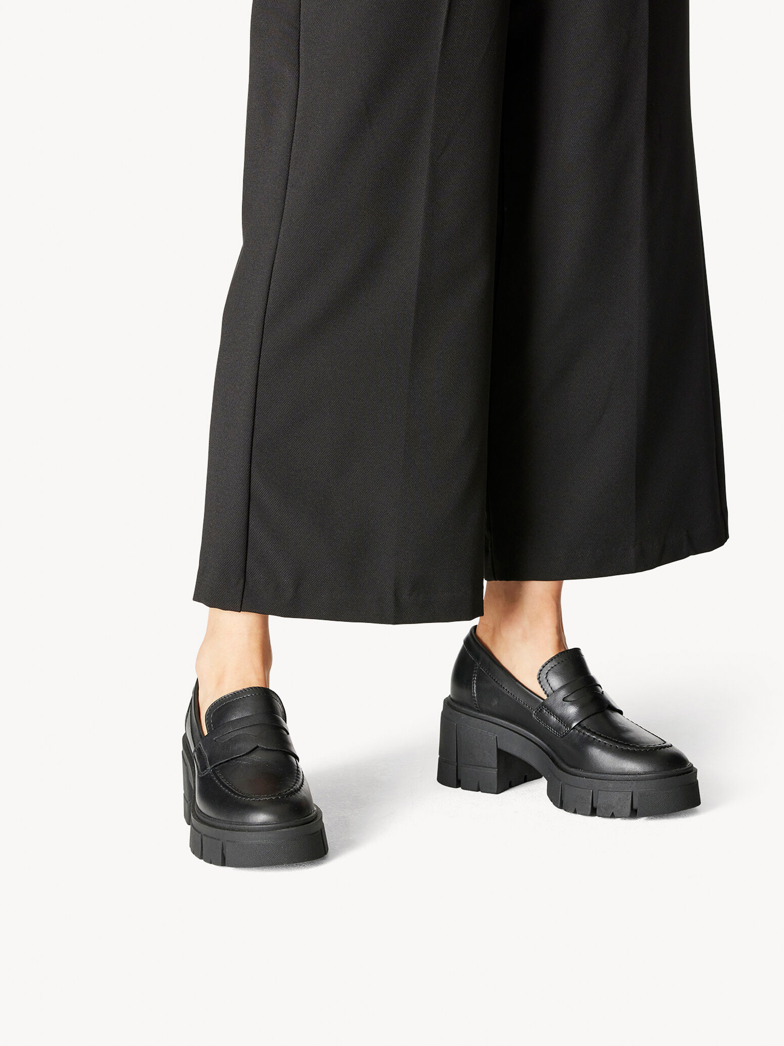 Slipper en cuir - noir