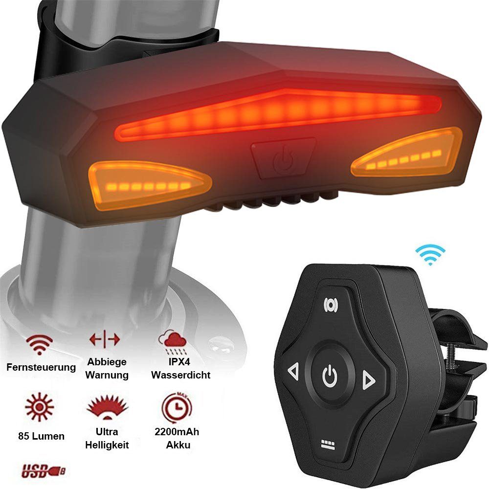 Sunicol Fahrrad-Rücklicht Solarbetriebenes Sicherheitsflutlicht, 6500K, für Außenparkplätze, Drahtlos, Fernbedienung, Wasserdichte, USB wiederaufladbar