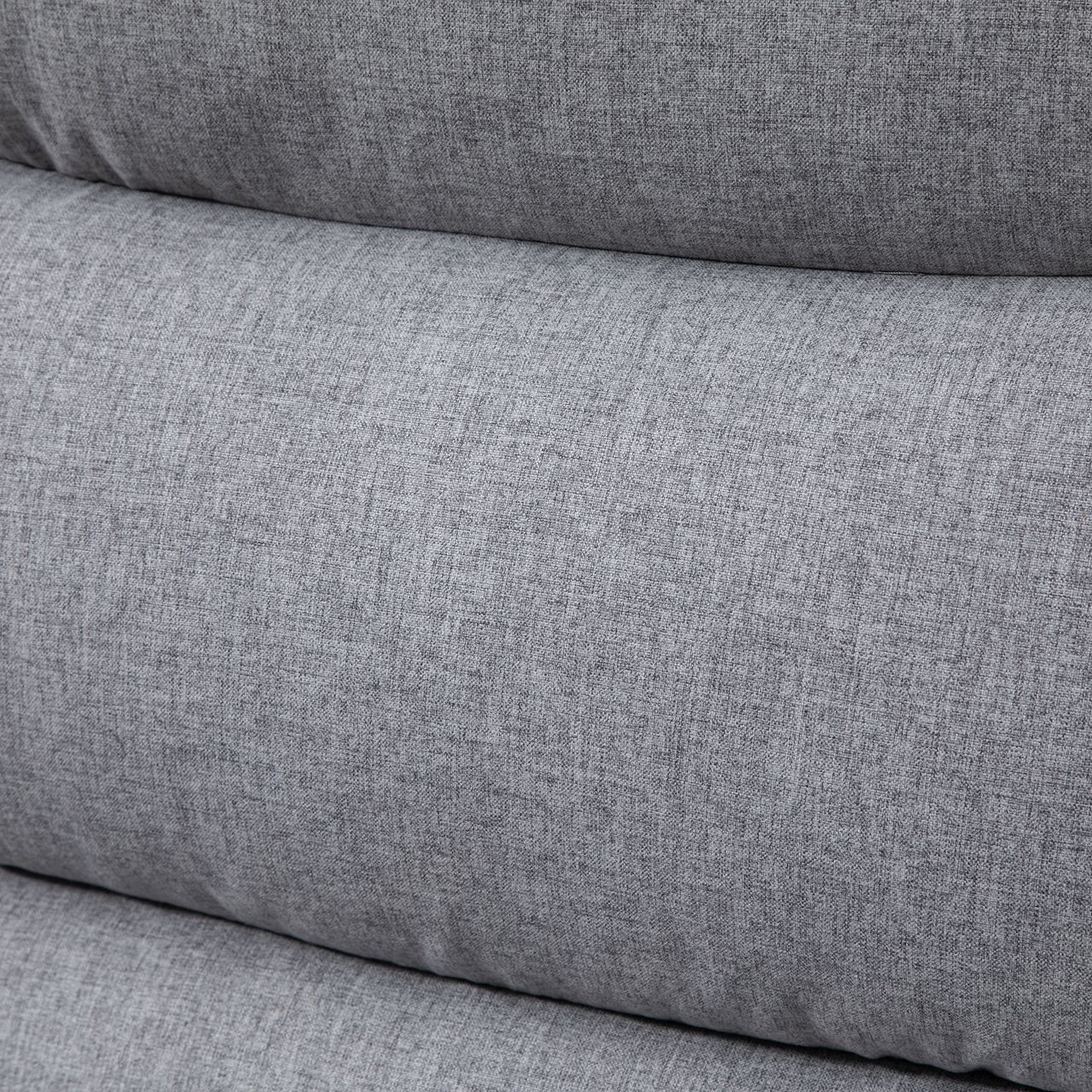 HOMCOM Relaxsessel mit Liegefunktion Einzelsofa Verstellbar Liege 165° neigbar Liegesessel Ruhesessel Fernsehsessel für Wohnzimmer Schlafzimmer Leinen-Touch Hellgrau 91 x 92 x 102 cm