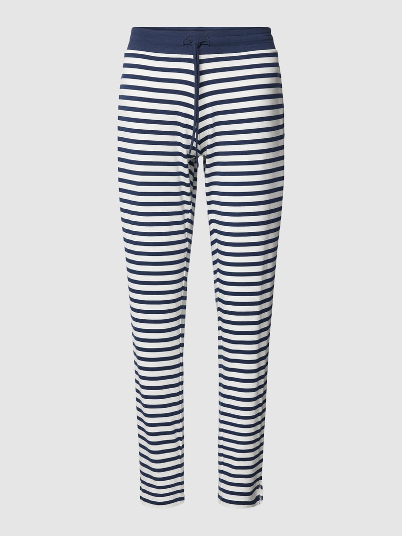 Pyjama-Hose mit Streifenmuster in marineblau