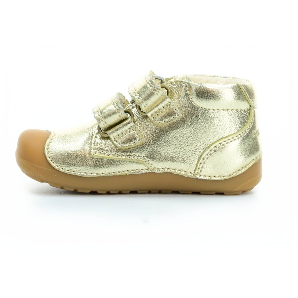 Bundgaard Petit Velcro Blondr Champagne goldene Mid Cut Barfußschuhe