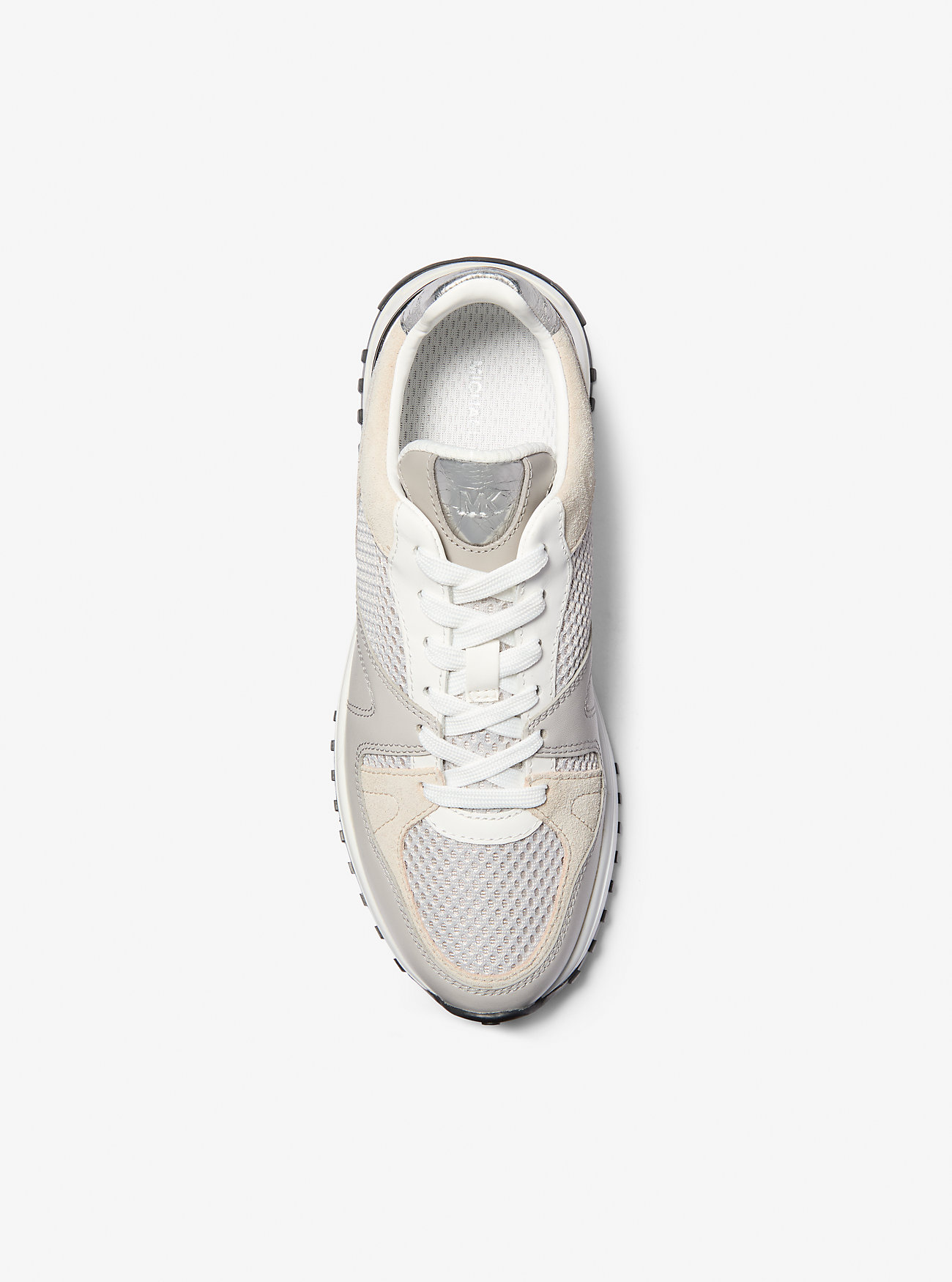 Jaime Mixed-Media Trainer - PEARL GREY MULTI