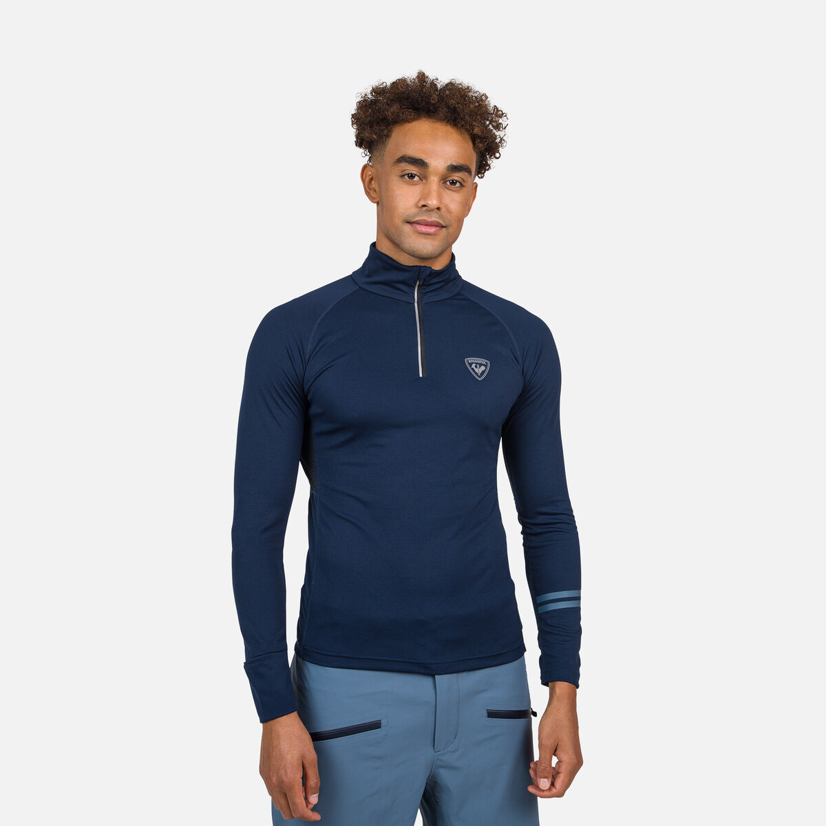 Poursuite Herren-Baselayer-Oberteil mit halbem Reißverschluss