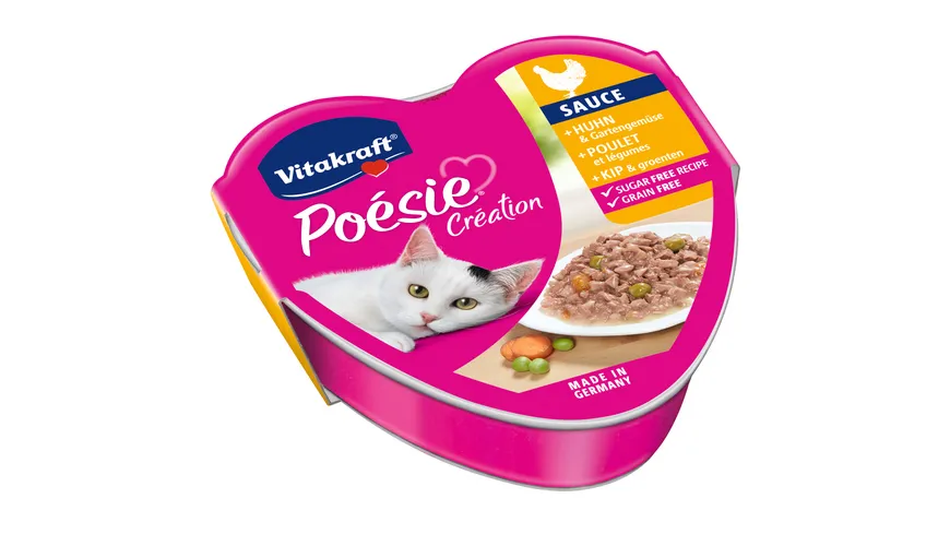 Vitakraft Katzennassfutter Poésie® + Huhn & Gartengemüse in Sauce 85 g